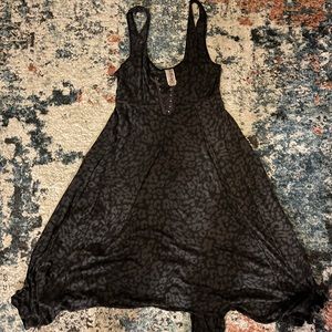 Free People Jersey Dress with Cheeta Print